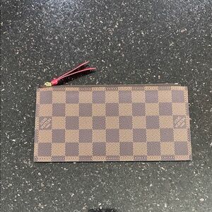 Louis Vuitton Damier Ebene Felicie Chain Wallet Zippered Insert